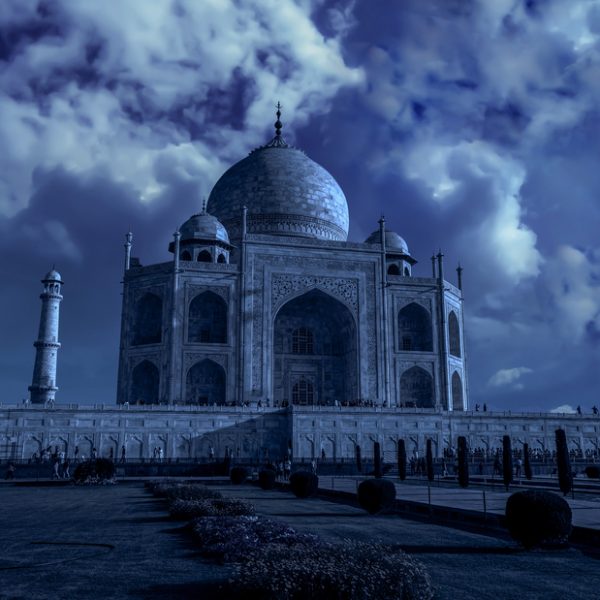Agra-taj mahal at moonlight