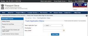 passport india gov in track status